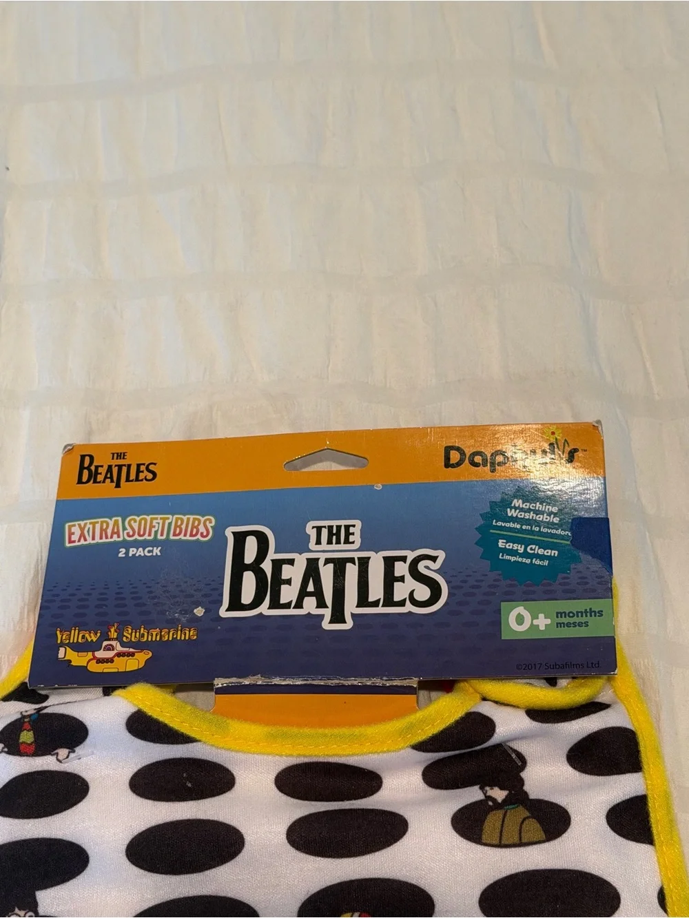 Beatles Yellow Submarine Baby Bib Set 2 Pack Daphyl’s NWT Licensed